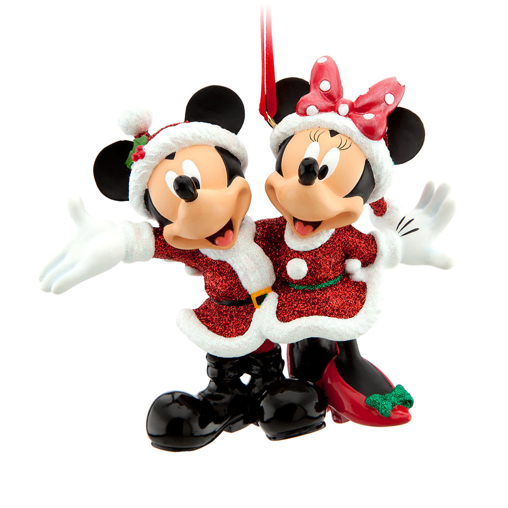 Disney Parks Santa Mickey And Minnie Mouse Christmas Ornament Ebay