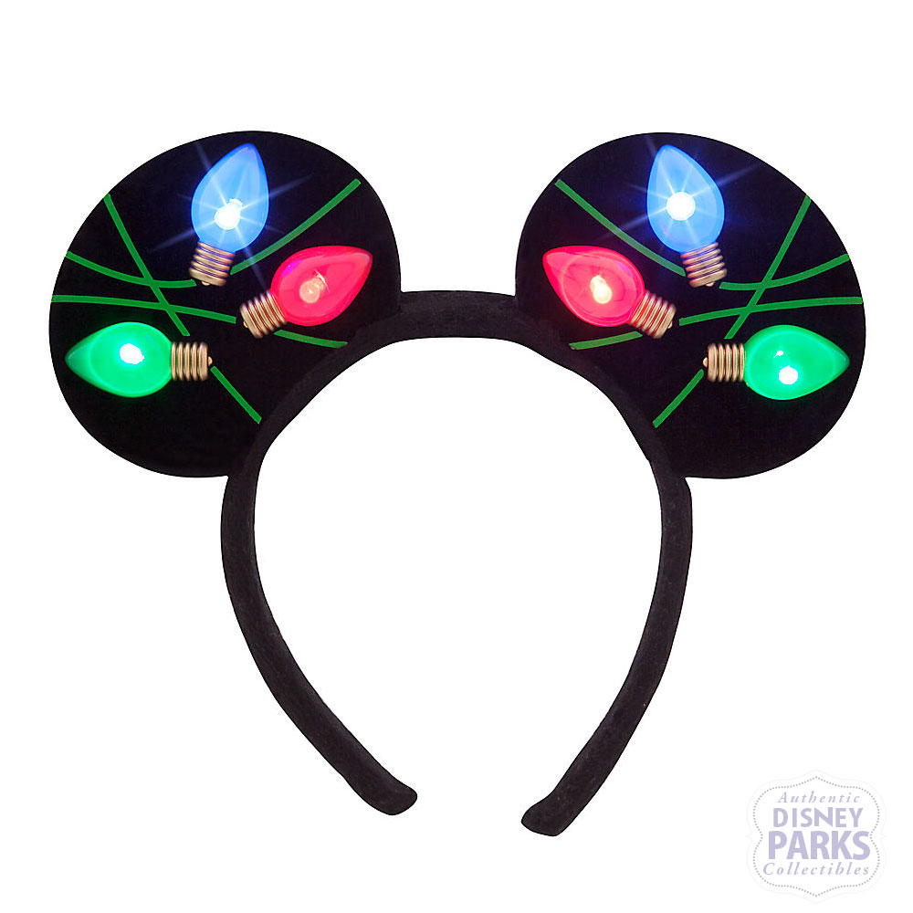 Disney Parks Mickey Ear Headband LightUp Bulb Holiday